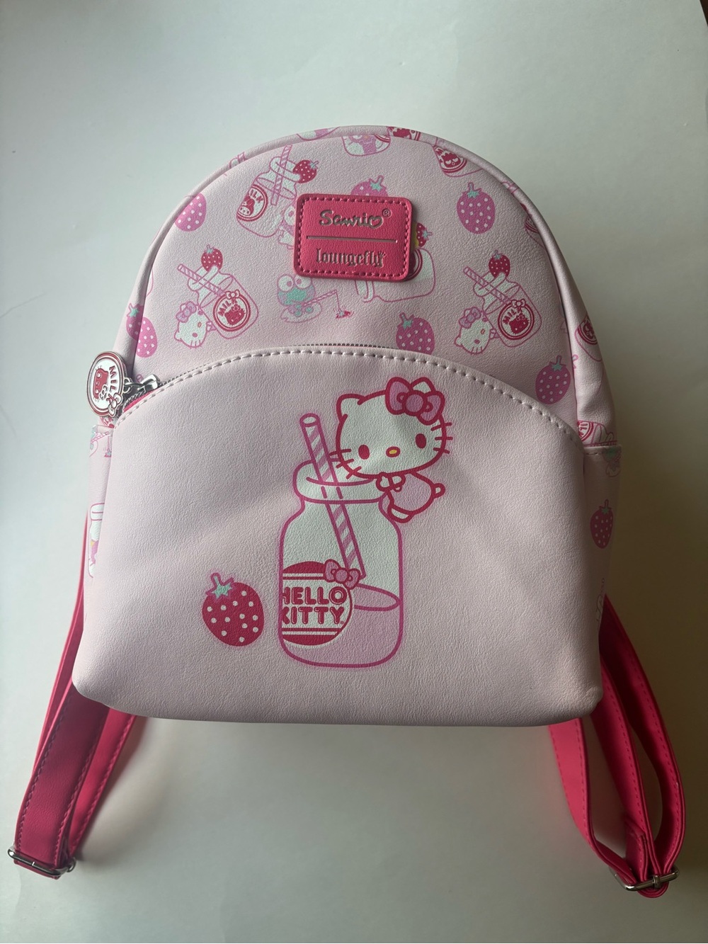 Loungefly x Sanrio Hello Kitty Light Pink and Hot Pink Mini Backpack